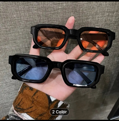 2 Pairs of Men's and Women's Fashionable Retro Square Glasses
