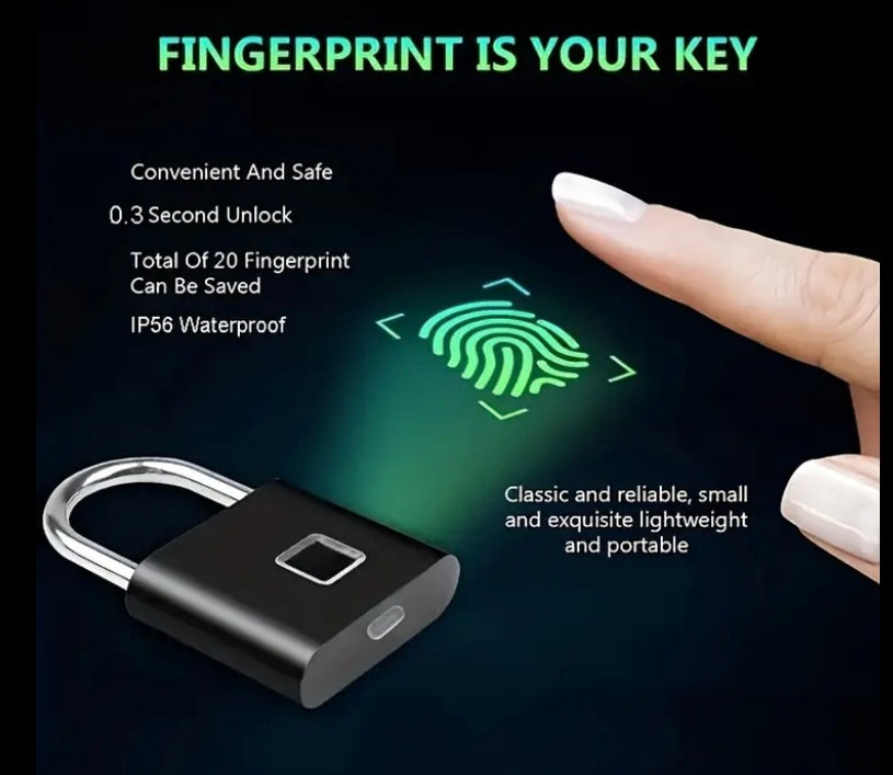 Mini Smart Fingerprint Padlock Keyless Biometric Lock