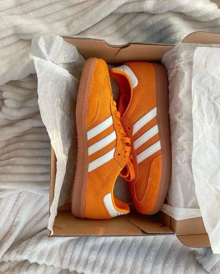 Orange Adidas Sambas